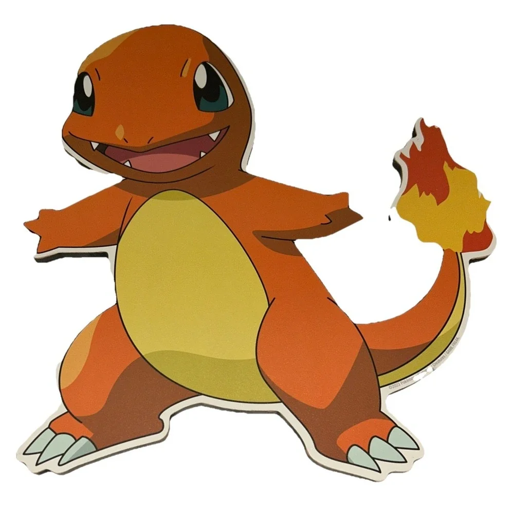 Pokemon Charmander and Squitle MDF Wooden Hanging Wall Art Set of (2)